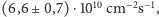 | 10 −2 −1 (6,6± 0,7) ⋅10 cm s , 