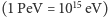 (1 PeV = 1015 eV) 