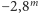 − 2,8m