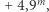 |+ 4,9m, 