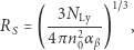  3N 1~3 Ly RS = (----2--) , 4πn 0α β 