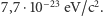 |7,7 ⋅10 −23 eV/c2.