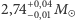 |2,74+0−,0,0401M 