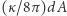 (κ/8π)dA 