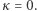 κ = 0. 