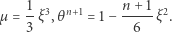 µ= -1ξ3,θn+1 = 1− n-+-1ξ2. 3 6 