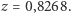 |z = 0,8268.