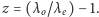 z = (λo/λe)− 1.