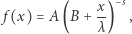 x−s (B+), f(x) = A λ 