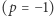 (p = −1) 