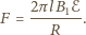  2π lB1ℰ F = -------. R 