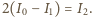 2(I0− I1) = I2.