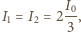 |I1 = I2 = 2 I0, 3