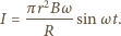  π r2Bω I =-------sinωt. R 
