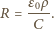 ε0ρ R = ---. C 