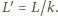 |L′= L/k. 
