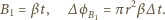 B =β t, ∆ϕ = πr2β∆ t. 1 B1 
