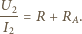 U2-= R + RA. I2 
