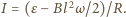 I = (ε −Bl2ω