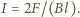 |I = 2F/(Bl).