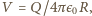 |V = Q/4
