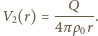  --Q--- V2(r) = 4π ρ r. 0