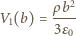 V (b) = ρb2- 1 3ε0 