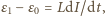 |ε1−ε0 = LdI/dt,