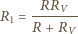 R1 = -RRV--- R + RV 
