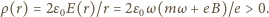 ρ(r) = 2ε0E(r)/r = 2ε0ω 