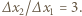 |∆x2/∆x1 = 3.