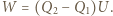−Q)U. W = (Q 21 