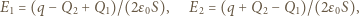 E = (q− Q 1 