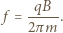  -qB-- f = 2π m. 