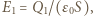 E1 | = Q1/(