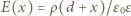 E(x) = ρ(d + x)/ε0ε