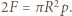 |2F = πR2p.