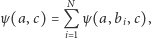  N ψ (a,c) = Q ψ(a,bi,c), i 1 