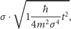  √ --------- ħ σ⋅ 1------t2, 2 4 4m σ 