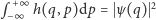  +∞ 2 p−∞ h(q,p)dp = ψ(q) 