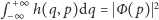  +∞ 2 p−∞ h(q,p)dq = Φ (p) 