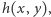 h(x, y), 
