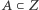 A ⊂ Z 