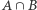 A ∩ B 