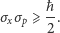 ħ- σxσp⩾ 2 . 