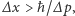 ∆x > ħ/∆ p,