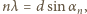|nλ = d sinαn, 