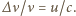 |∆ν/ν = u/c.