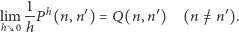  -1 h ′ lihm 0h P (n, n ) = Q(n, 