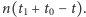 | n(t1 + t0− t).